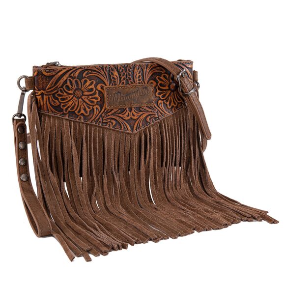 Handbags - 6342 Wrangler Clutch Wristlet Fringe Purse Western Crossbody Bags